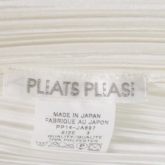 Issey Miyake Pleats Please White Pleated Cardigan - Picture 4 of 10